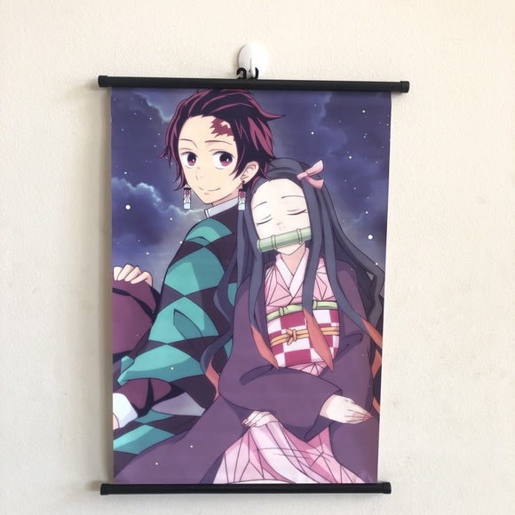 Hot Topic Other Demon Slayer Nezuko Tanjiro Wall Scroll Poster Poshmark